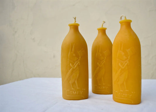 Antique Rabbit Bottle Candle by The Wax Studio