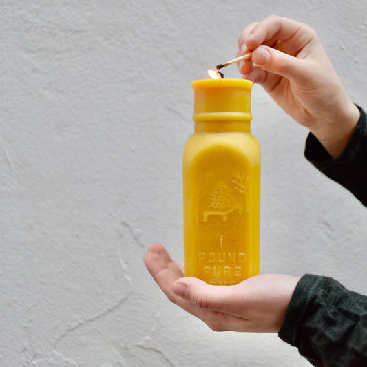 Antique Honey Bottle Candle by The Wax Studio