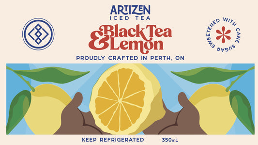 Black Tea & Lemon Ice Tea by Artizen Kombucha