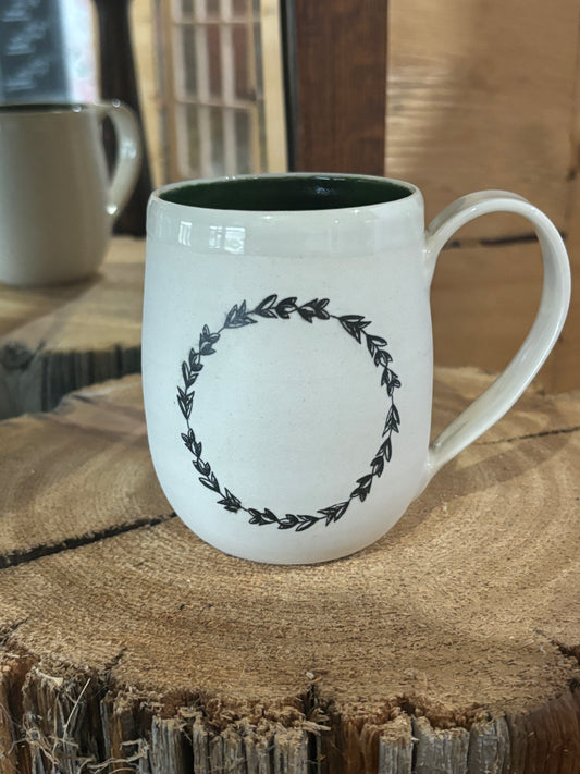 Floral Wreath Mug by Fika Ceramics