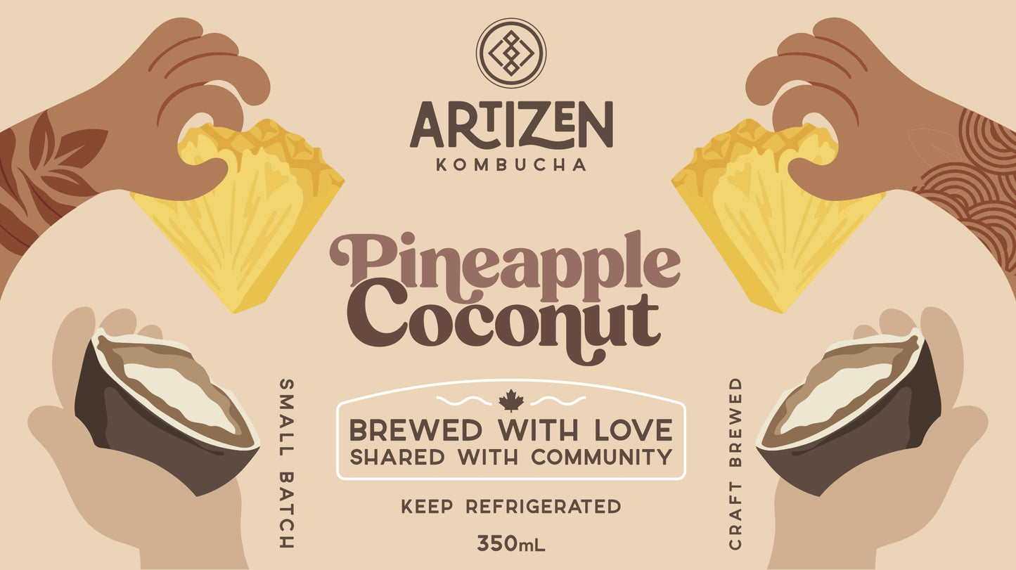 Pineapple Coconut Kombucha by Artizen Kombucha