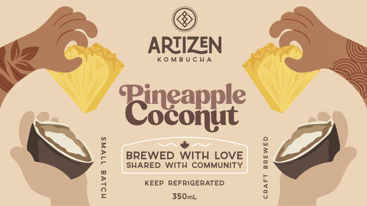 Pineapple Coconut Kombucha by Artizen Kombucha