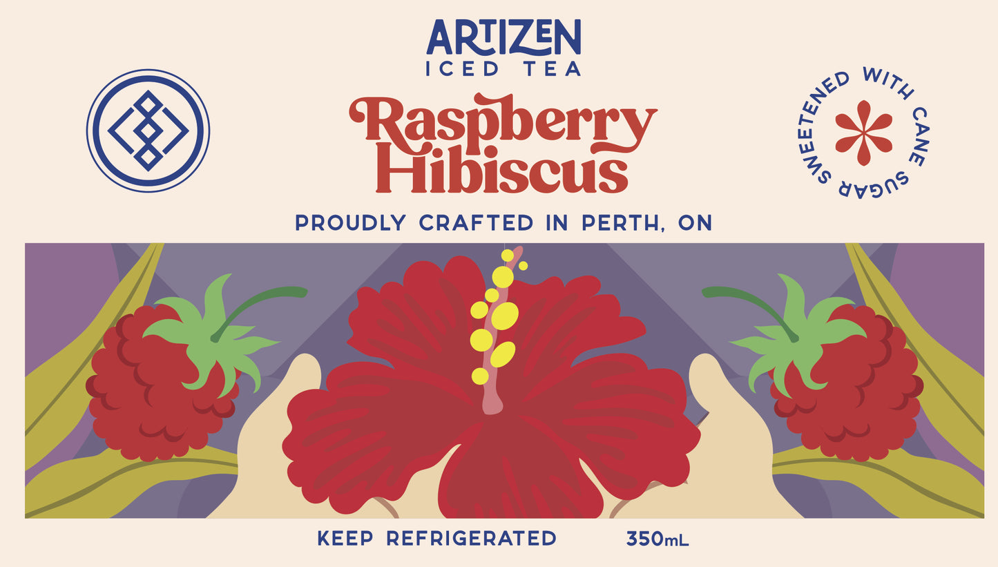 Raspberry Hibiscus - Iced Tea by Artizen Kombucha