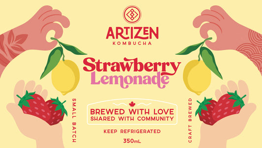Strawberry Lemonade Kombucha by Artizen Kombucha