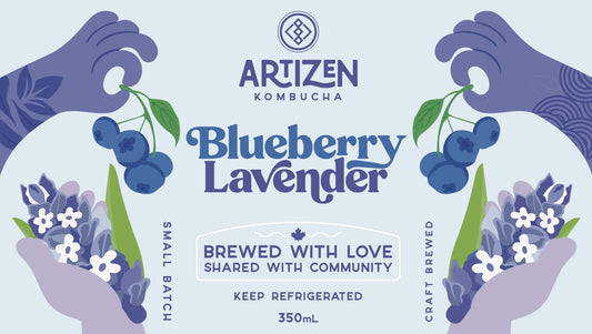 Blueberry Lavender Kombucha by Artizen Kombucha