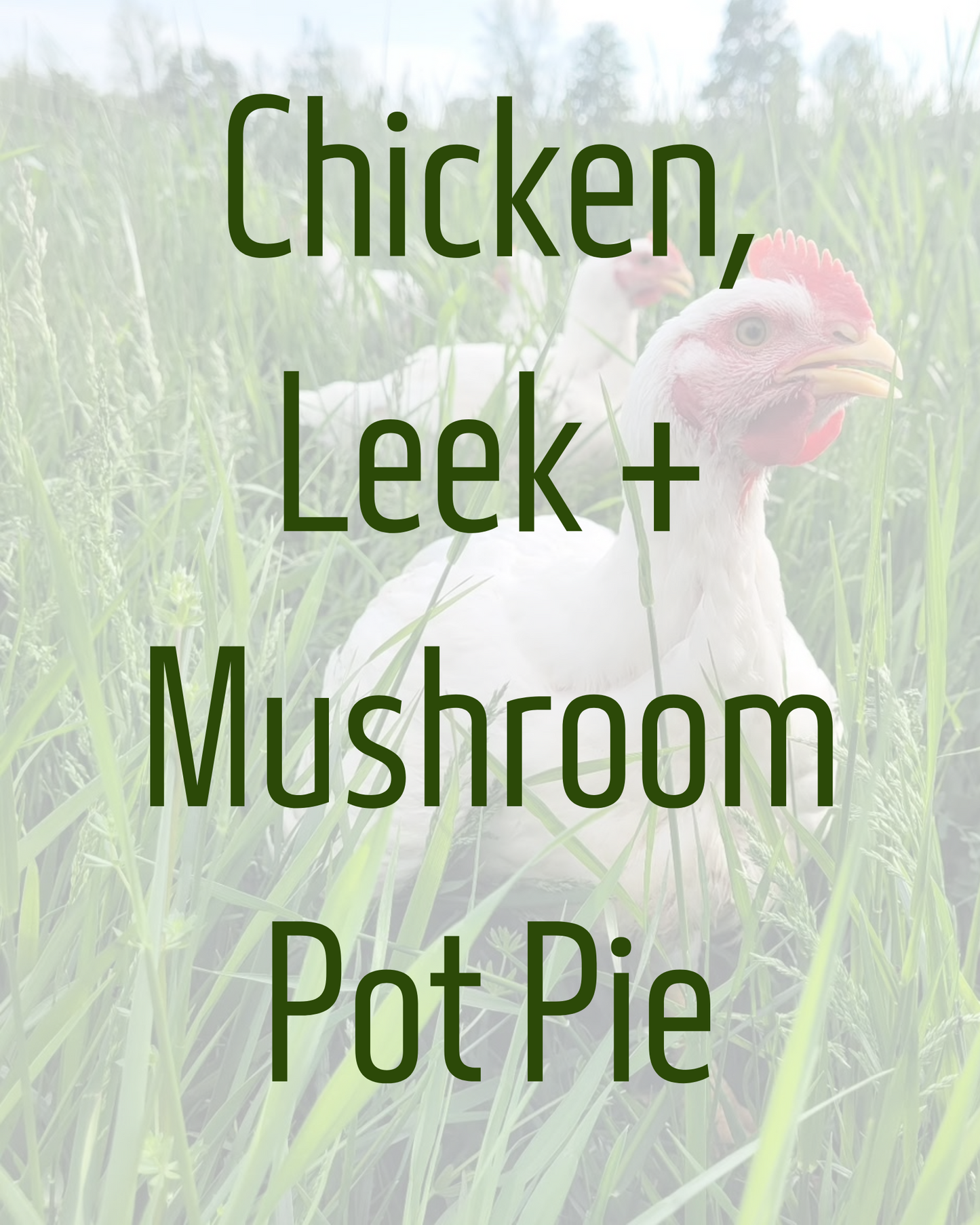 Chicken, Leek + Mushroom Pot Pie by Cedar Run Farm