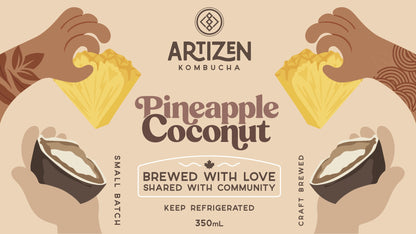 Pineapple Coconut Kombucha by Artizen Kombucha