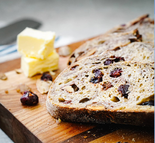 Cranberry Walnut Sourdough Loaf by Almanac Grain