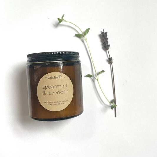 Spearmint and Lavender Jar Candle by The Wax Studio